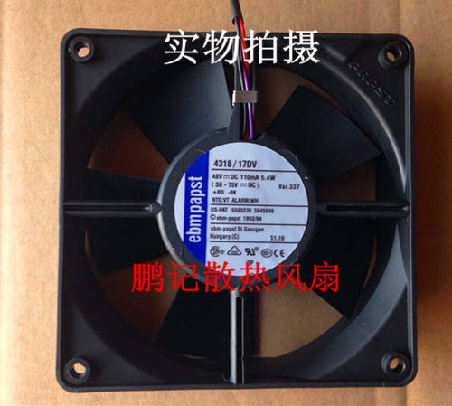 全新德国ebmpapst 4318/17DV 48VDC 110MA 5.4W120*120*32 风扇