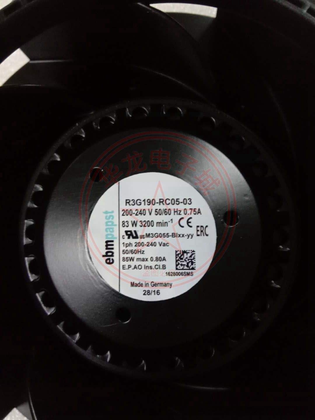 进口德国ebmpapst R3G190-RC05-03 200-240V 83W变频器离心风机