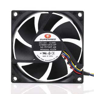 散热风扇千红 CHB8012ES-AP 8020 8CM 12V 0.44A 四线温控PWM 机