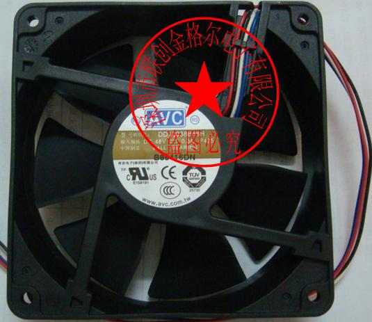 DD12038B48H 原装正品AVC 48V 0.3A 120*120*38三线/四线散热风扇