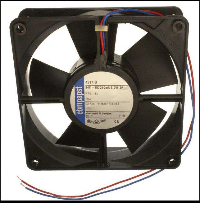 全新德国ebmpapst 4314U 24V 210MA 5.0W 120*120*32高端设备风扇