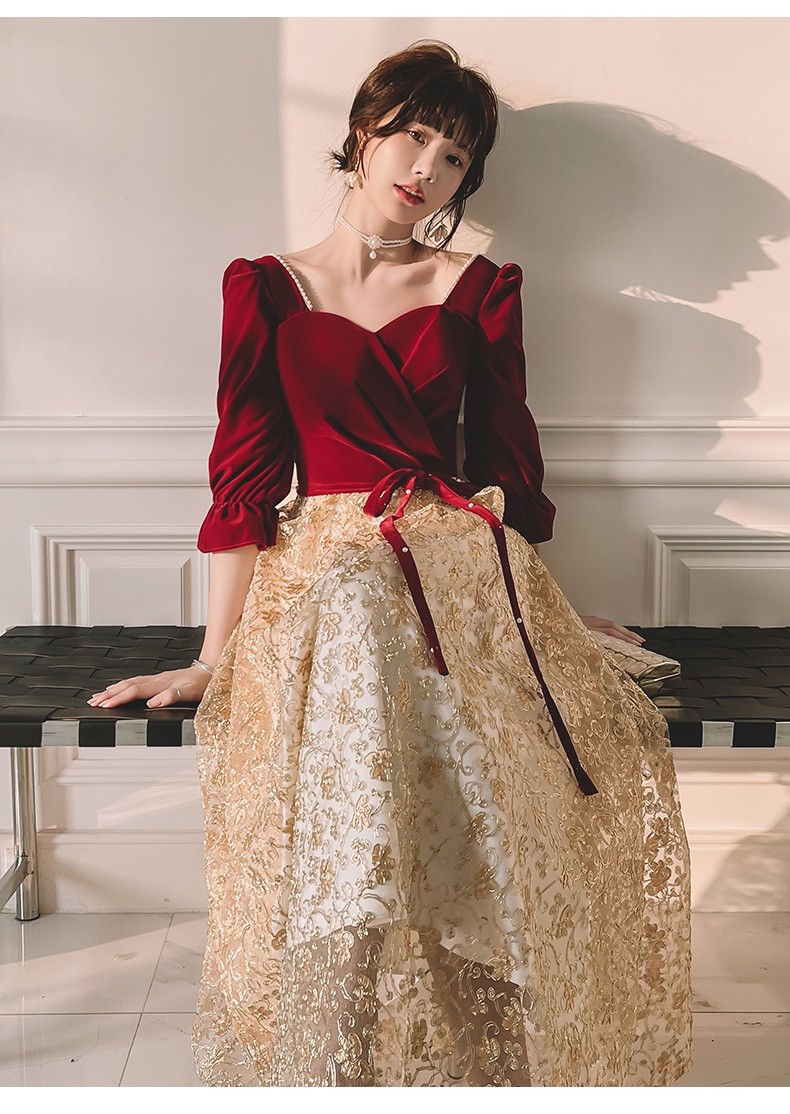敬酒服新娘大码2024年新款夏季订婚回门服修身中长款礼服裙孕妇裙