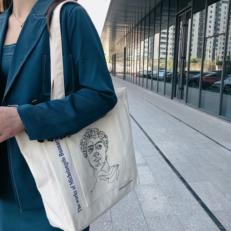 原创埃及插画单肩复古风帆布包