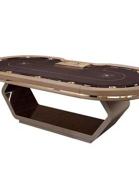 高端豪华德州扑克桌高品质筹码棋牌会所俱乐部扑克桌