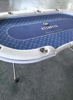专业德州扑克桌棋牌室筹码扑克牌折叠台面桌布颜色可移动德州桌子