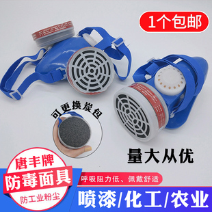 唐丰防毒面具防工业粉尘油漆异味化工气体打磨装修全面罩防尘口罩