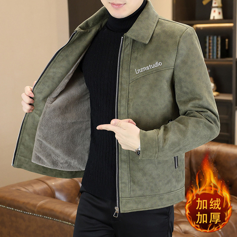 男士夹克2025新款休闲宽松翻领