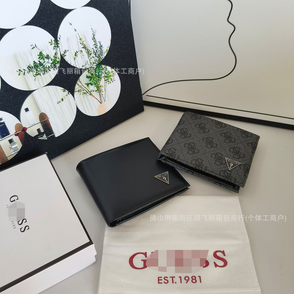 中性钱包商务跨境卡包印花短款零钱包男女旅行证件包拉链