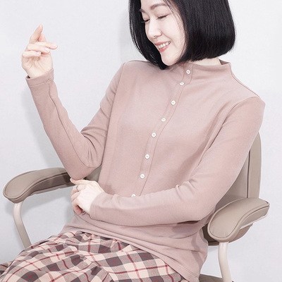 女内搭打底衫秋冬保暖澳绒半高领