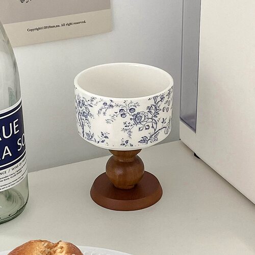 法式青花高脚碗香薰杯