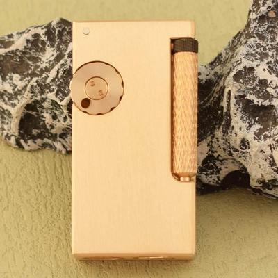 新款重型战壕双油仓煤油打火机侧滑轮个性创意怀旧抬臂火机