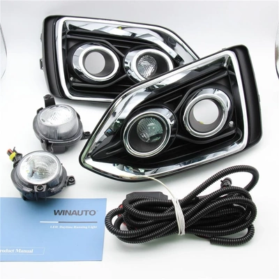 适用HY现 代雅绅特雾灯日行灯 Accent Verna DRL雾灯总成