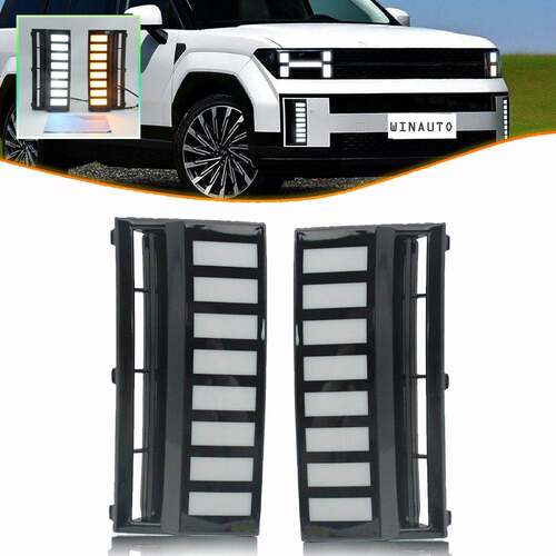 适用于胜达Santa Fe IX45 2024圣达菲日间行车灯改装前杠转向灯