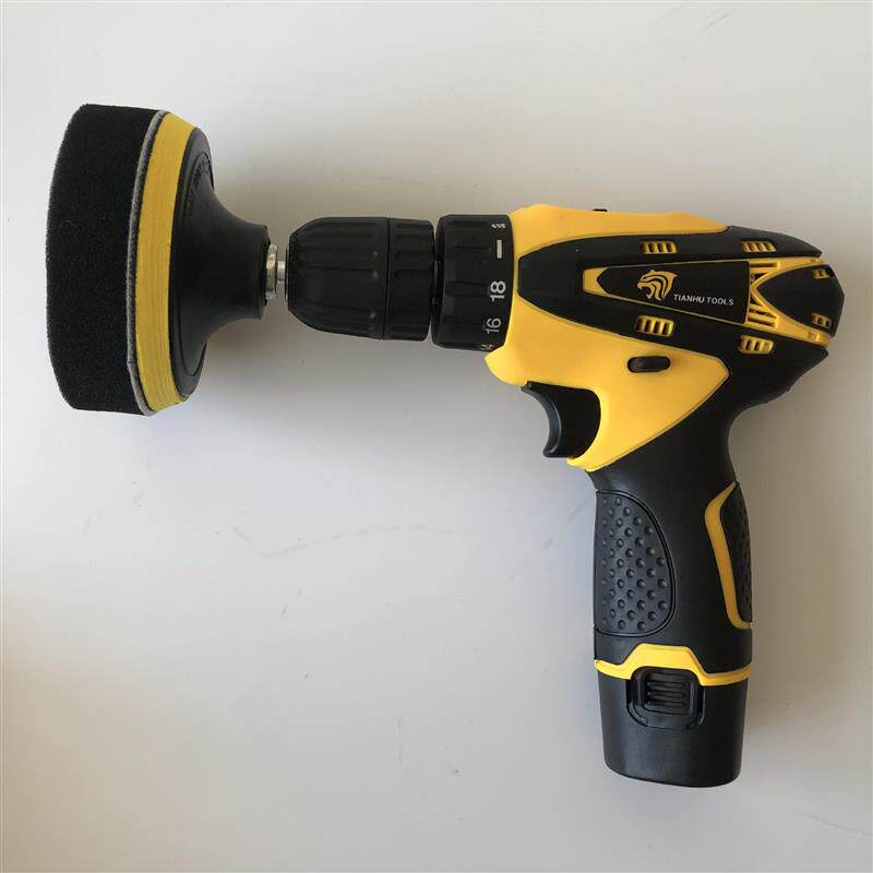 12V充电汽车美容打蜡抛光机海绵工具配件抛光盘羊毛刷十件套