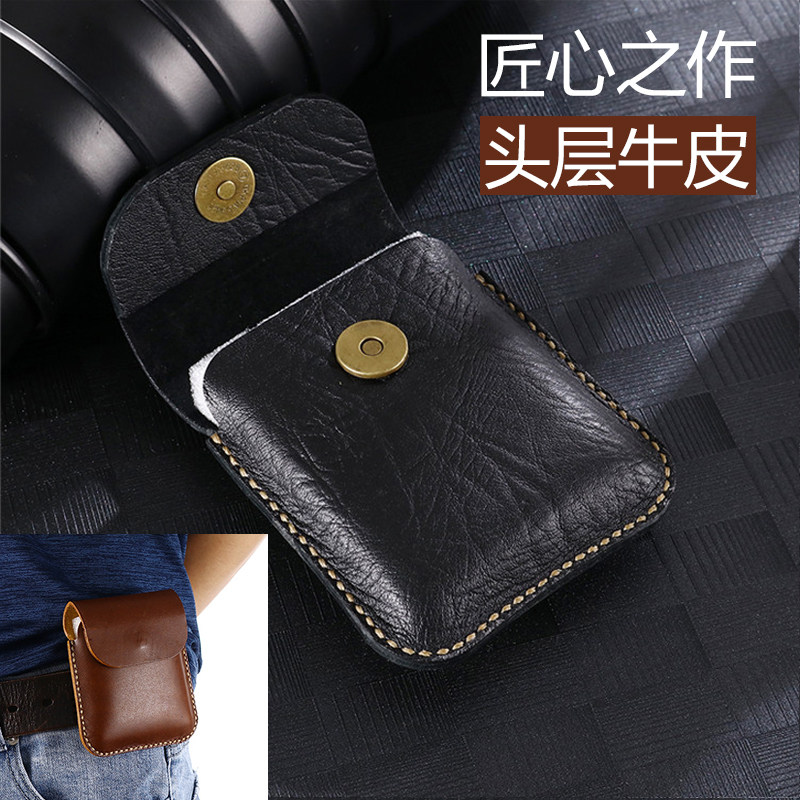 适用于华为nova Flip S手机皮套户外挂包nova Flip真皮保护牛皮款挂腰包商务穿皮带式