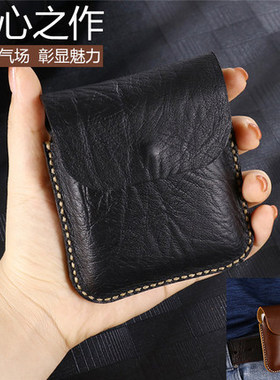 适用于摩托罗拉razr40ultra手机真皮套头层牛皮防摔moto40ultra折叠屏2023保护套时尚男款轻薄穿皮带手机包