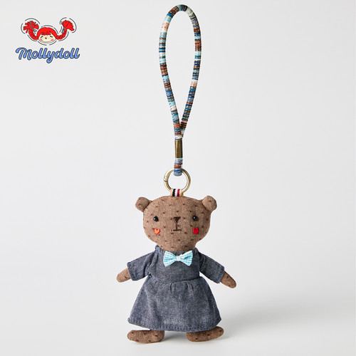 Mollydoll手工娃娃包包挂件玩偶包挂饰礼物钥匙扣毛绒玩具礼品