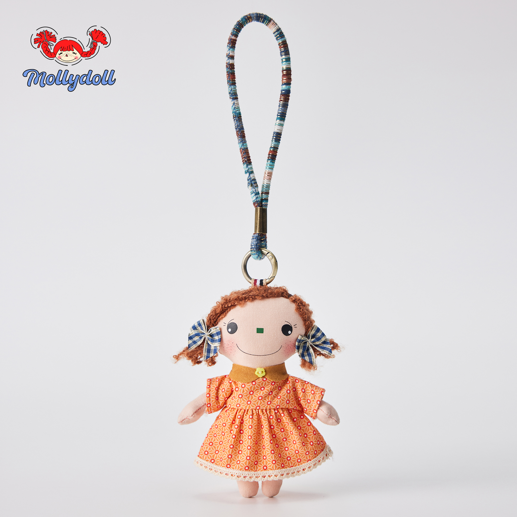 Mollydoll手工娃娃包挂件12cm玩偶新年礼物钥匙扣毛绒玩具