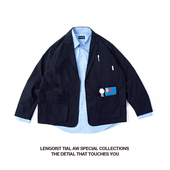 基础款 city boy户外风多袋廓形休闲西装 LENGOIST日系秋季 男式 外套