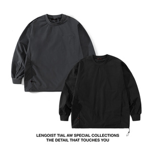 Scotchgard AW日系户外3M吸湿排汗整理速干山系多口袋抽绳长袖T恤