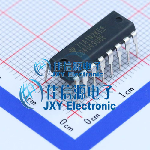 缓冲器/驱动器    CD4049UBE  TI()  DIP-16