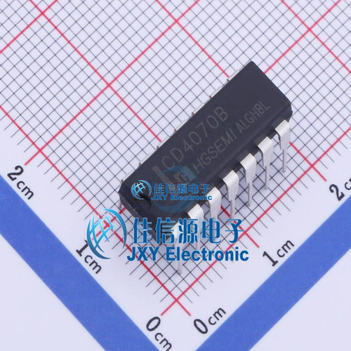 逻辑门     CD4070BE  HGSEMI(华冠)  DIP-14