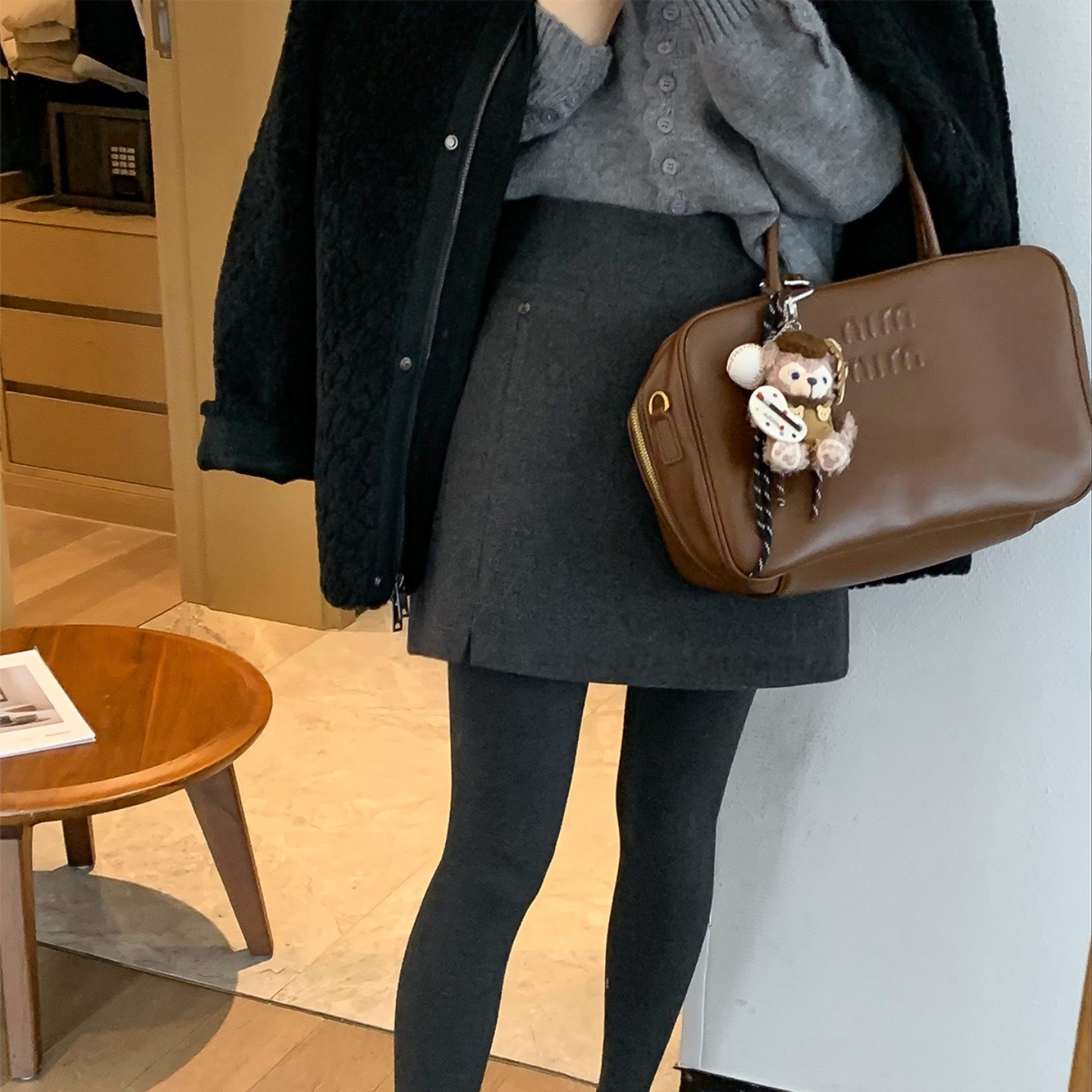 灰色毛呢半身裙女秋冬新款大码高腰设计显瘦高级百搭a字包臀短裙,女装/女士精品,常规大码外套,淘宝优惠券,粉丝福利购,淘宝优惠卷