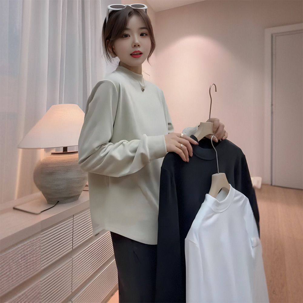 大码半高领德绒打底衫女秋冬内搭可外穿胖mm宽松显瘦长袖t恤上衣,女装/女士精品,T恤,淘宝优惠券,粉丝福利购,淘宝优惠卷