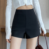 休闲百搭黑色短裤 时尚 女ins 辣妹热裤 高腰宽松阔腿裤 春季 2026新款