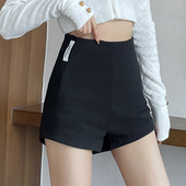 春装 大码 春季 加厚超高腰显瘦甜辣妹a字热裤 黑色短裤 女2026年新款