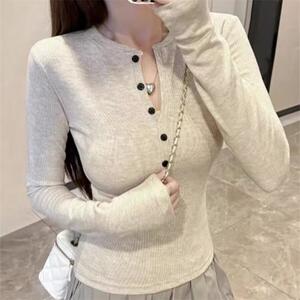 大码胖mm辣妹半开领长袖T恤女秋冬内搭修身遮肉显瘦打底衫上衣潮