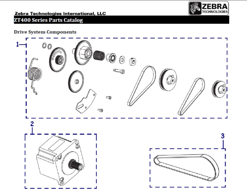 Zebra斑马ZT410 ZM400 ZM600 ZT420原装全新代用皮带 20006/20005