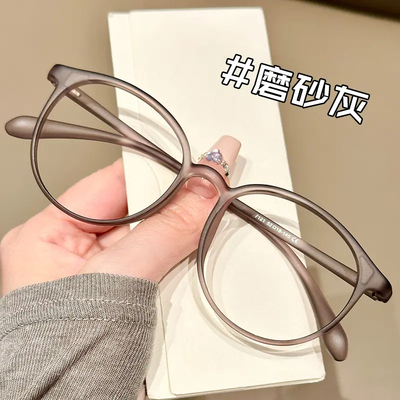 韩国超轻潮人男女近视眼睛素颜眼镜框架玳瑁眼镜大圆脸平光镜时尚