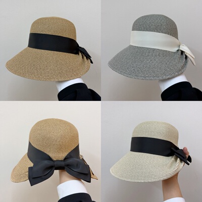 国内现货Maxim Kobe*m3822后置蝴蝶结防晒草帽UV紫外线新款M3823