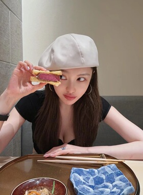 扣扣款国现CA4LA DOU02005冰冰周扬青八角贝雷帽CIRCLET