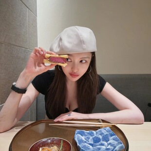 国现CA4LA DOU02005冰冰周扬青八角贝雷帽CIRCLET