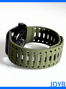 夏日透气磁吸S10硅胶表带适用iWatch苹果手表Ultra运动46防水49mm