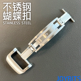 不锈钢折叠蝴蝶扣适用理查德米勒RM改装手表带AP替换20mm表扣22mm