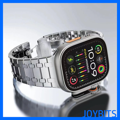 适用于iWatch9改装AP橡树S9不锈钢Ultra钛金属硅胶苹果手表带49mm