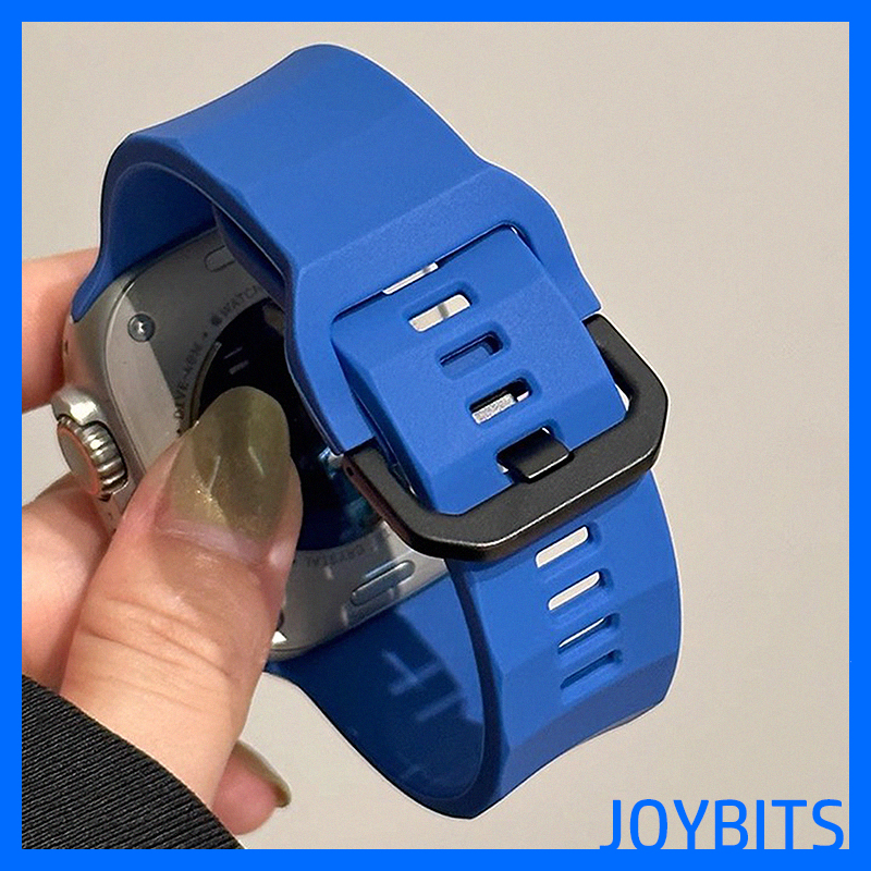 波浪纹硅胶Ultra3运动表带适用iWatch苹果手表S11防水氟橡胶49mm