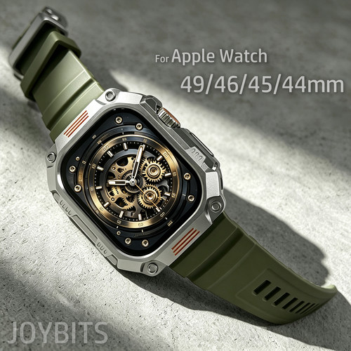 金属Ultra改装S11保护壳适用iWatch苹果手表硅胶表带防摔46套49mm