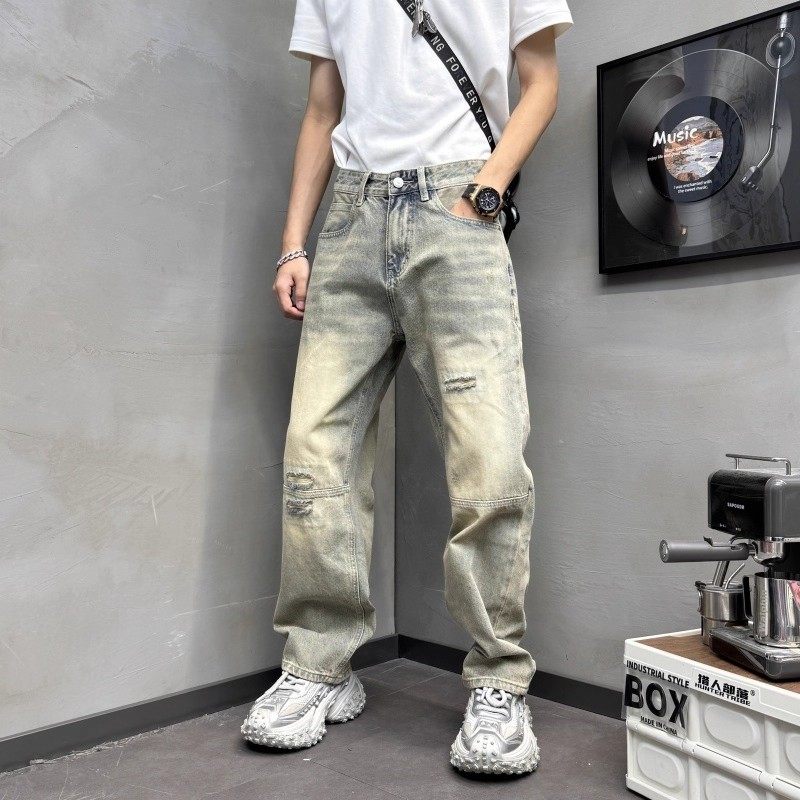 2025美式直筒裤水洗牛仔裤