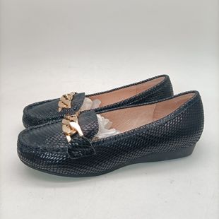 欢腾低帮浅口春夏女鞋真皮套脚单鞋休闲皮鞋牛皮透气防滑耐磨工作