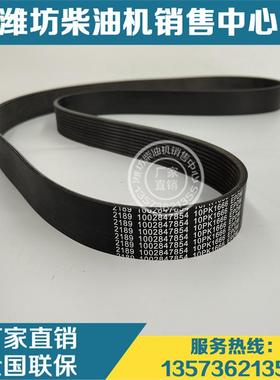 原装张紧轮皮带1002847854多楔带10PK1666潍柴动力WP7柴油发动机