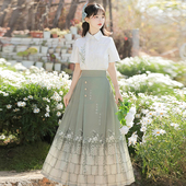 上衣配马面裙套装 半身裙女夏2025国风汉元 素改良松紧腰学生新中式