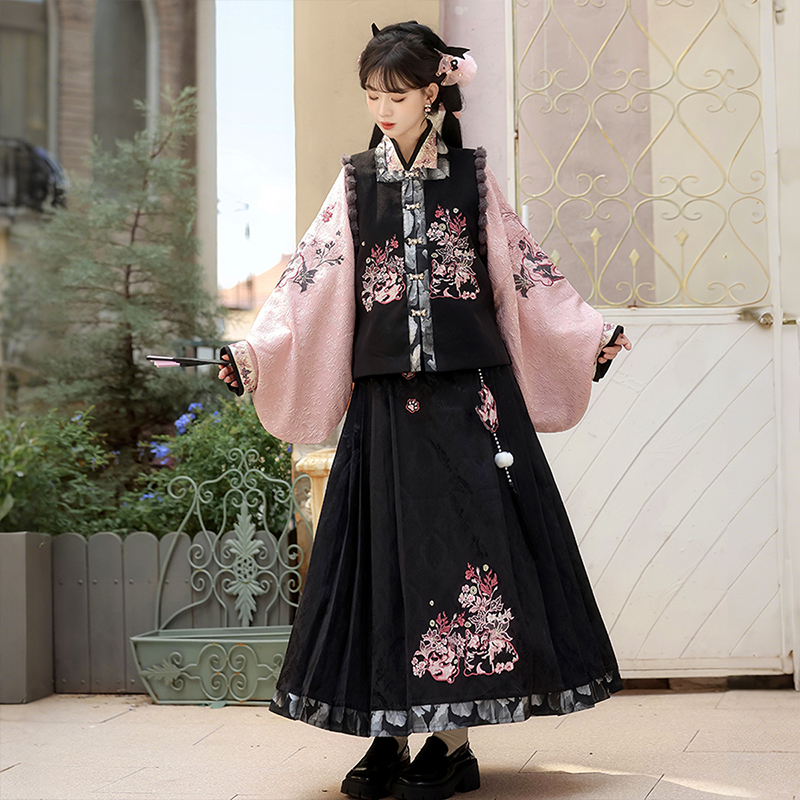 原创设计汉元素明制日常汉服套装