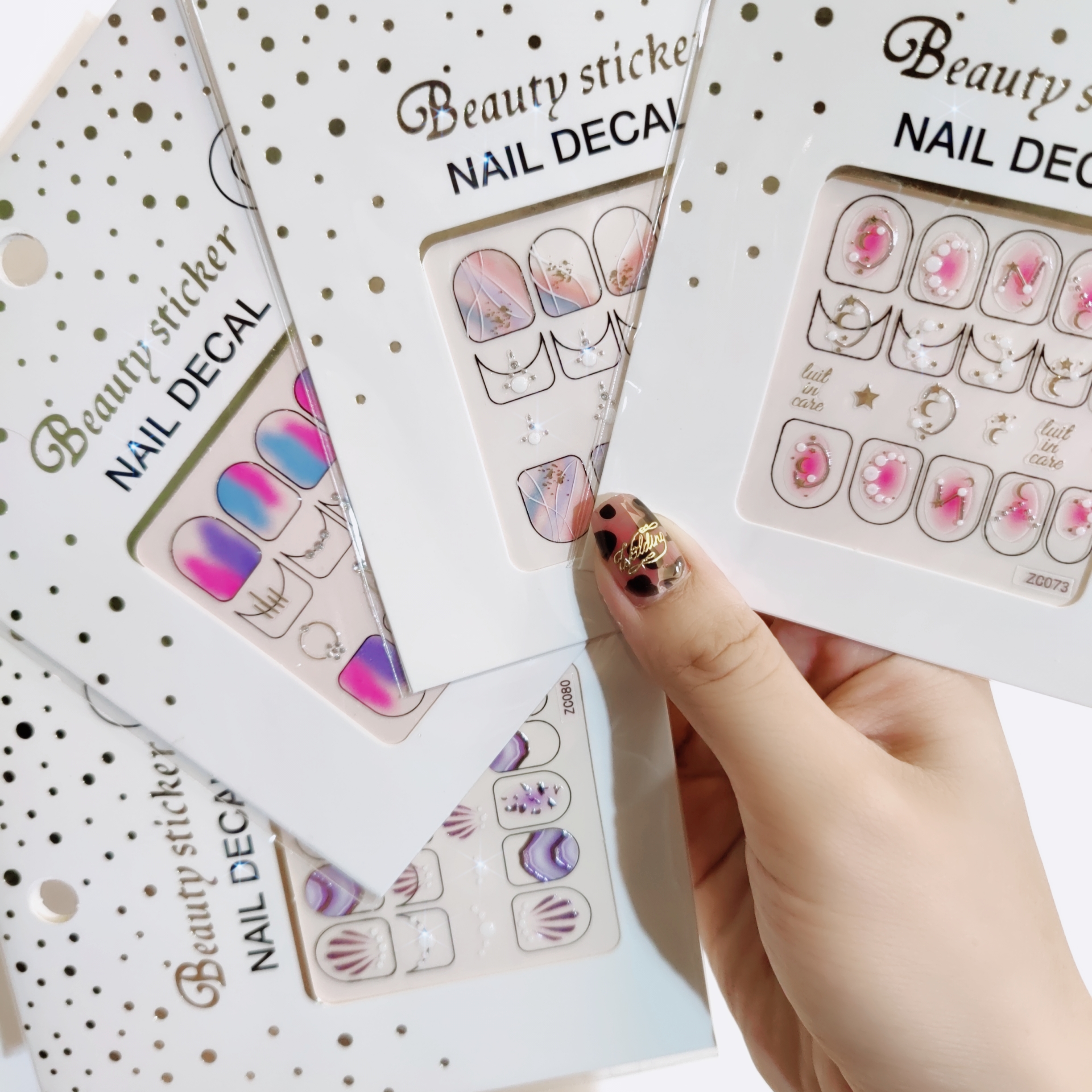 美甲贴纸背胶美甲贴纸