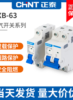 正泰昆仑NXB-63 1P2P3P4P C型家用小型断路器DZ47空气开关32A 40A