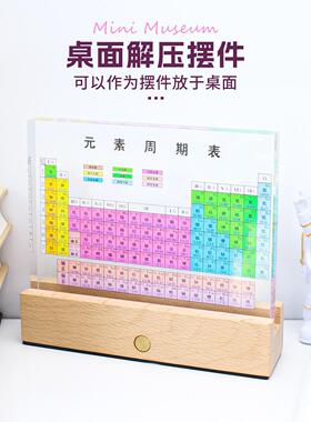 新款彩色印刷亚克力元素周期表摆