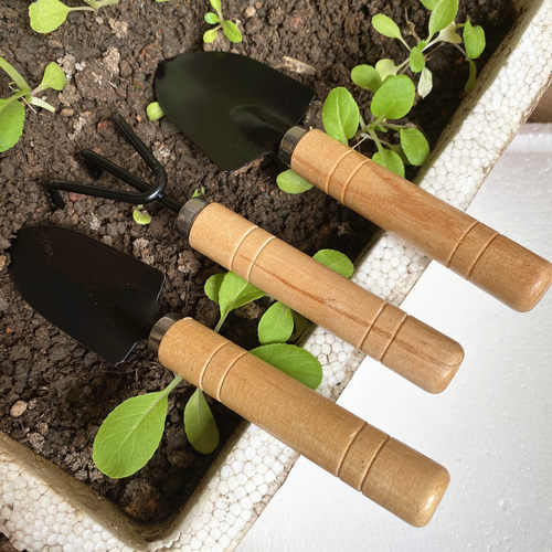种花工具家用种菜养花园艺松土花铲盆栽花艺种植工具三件套小铲子